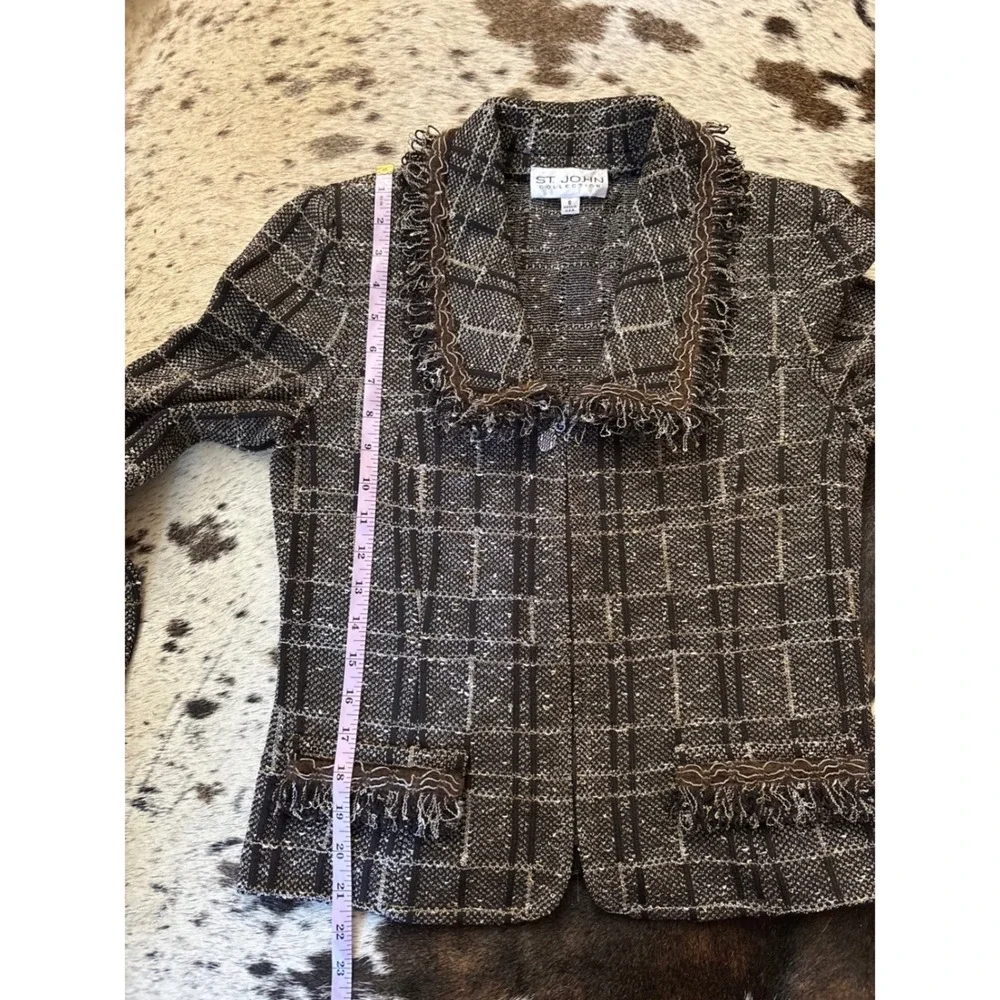 ST JOHN Collection‎ Tweed Skirt Jacket Suit Set Size 6